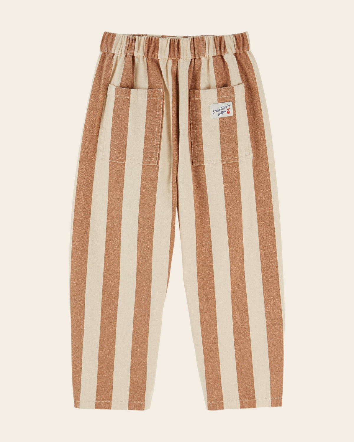 Emile et Ida Cream Stripe Canvas Pants