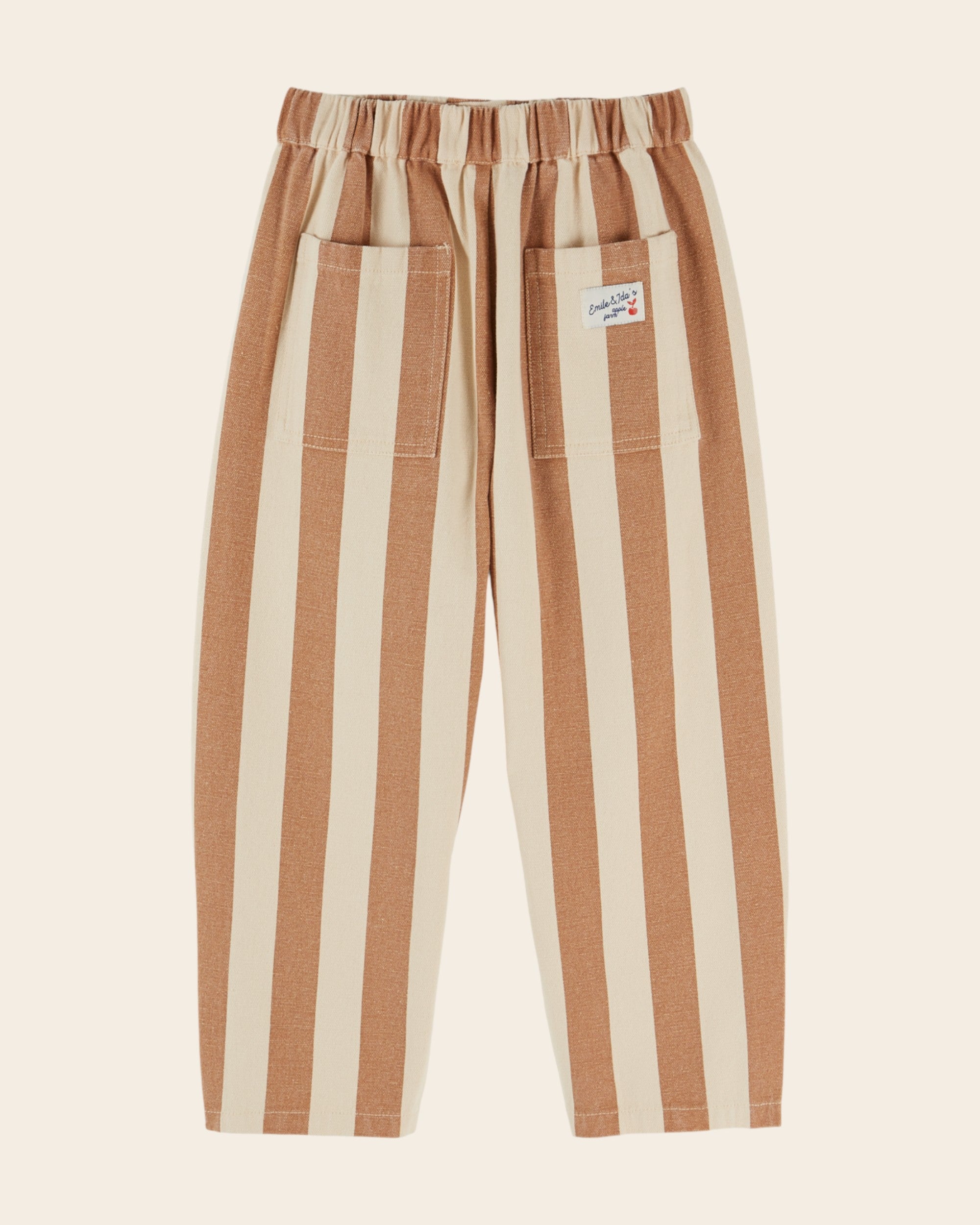 Emile et Ida Cream Stripe Canvas Pants