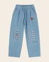 Emile et Ida Light Blue Denim Knee Patch Pants