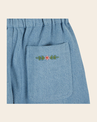 Emile et Ida Light Blue Denim Knee Patch Pants