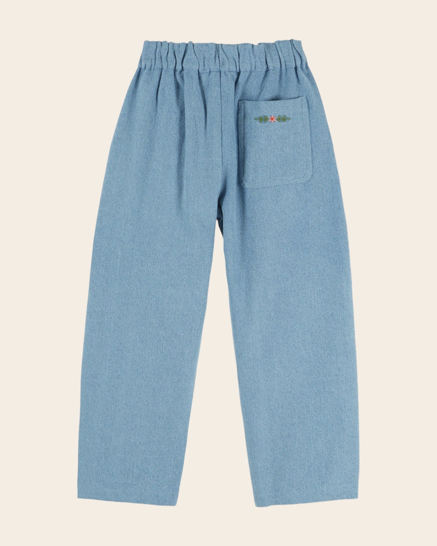 Emile et Ida Light Blue Denim Knee Patch Pants