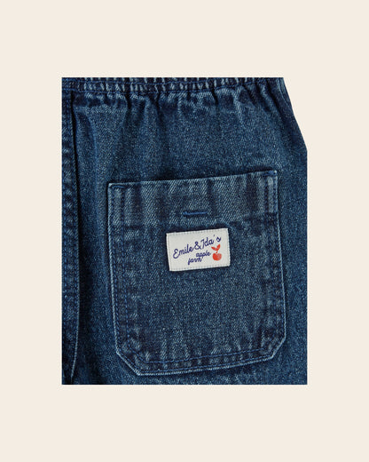 Emile et Ida Blue Denim Elasticated Pants