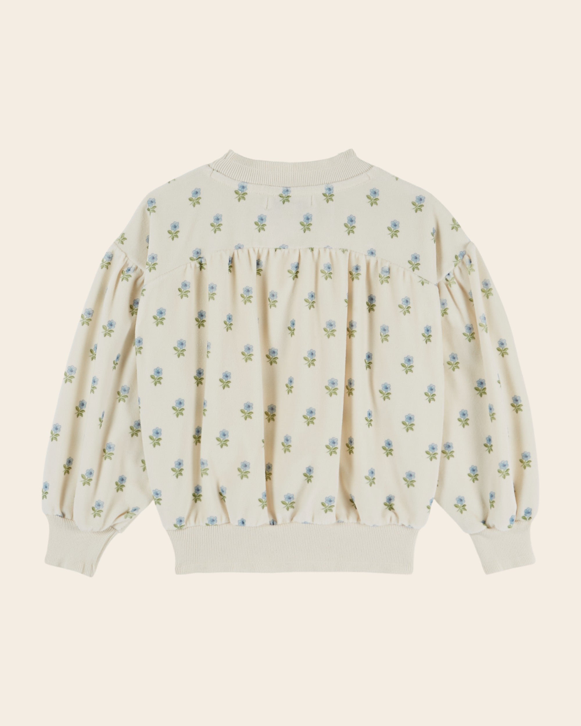 Emile et Ida Scarlet Floral Velvet Sweatshirt