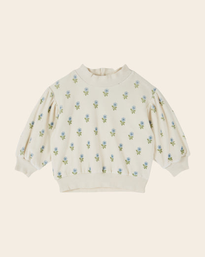 Emile et Ida Scarlet Floral Velvet Sweatshirt