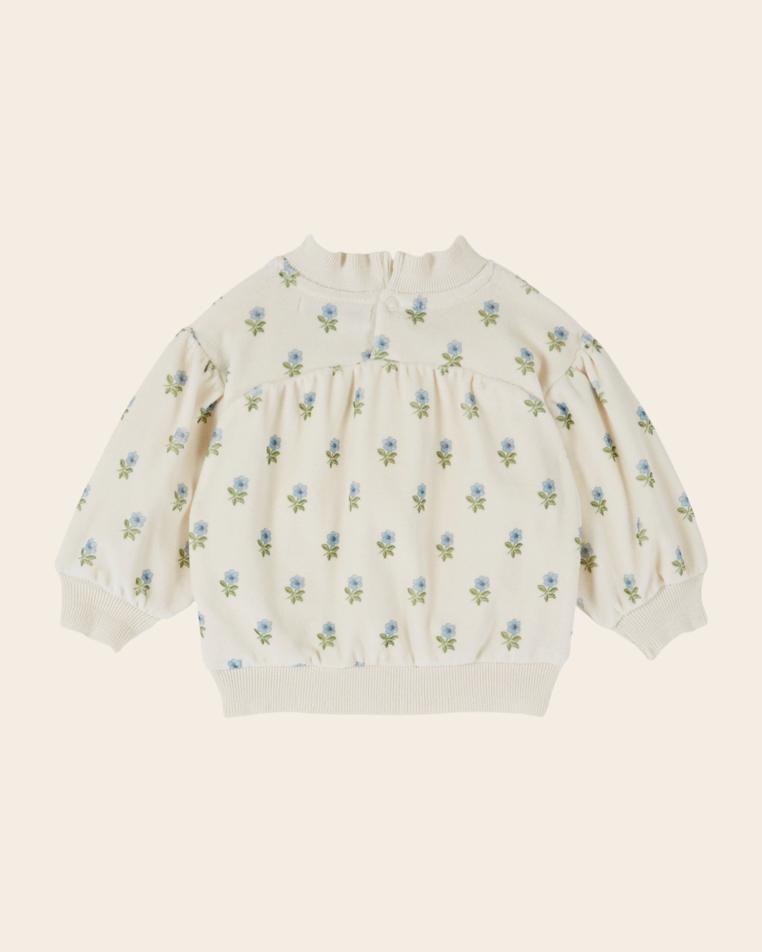 Emile et Ida Scarlet Floral Velvet Sweatshirt