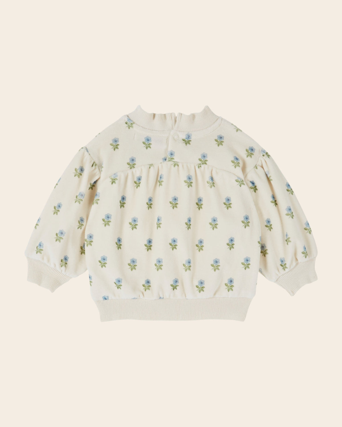 Emile et Ida Scarlet Floral Velvet Sweatshirt