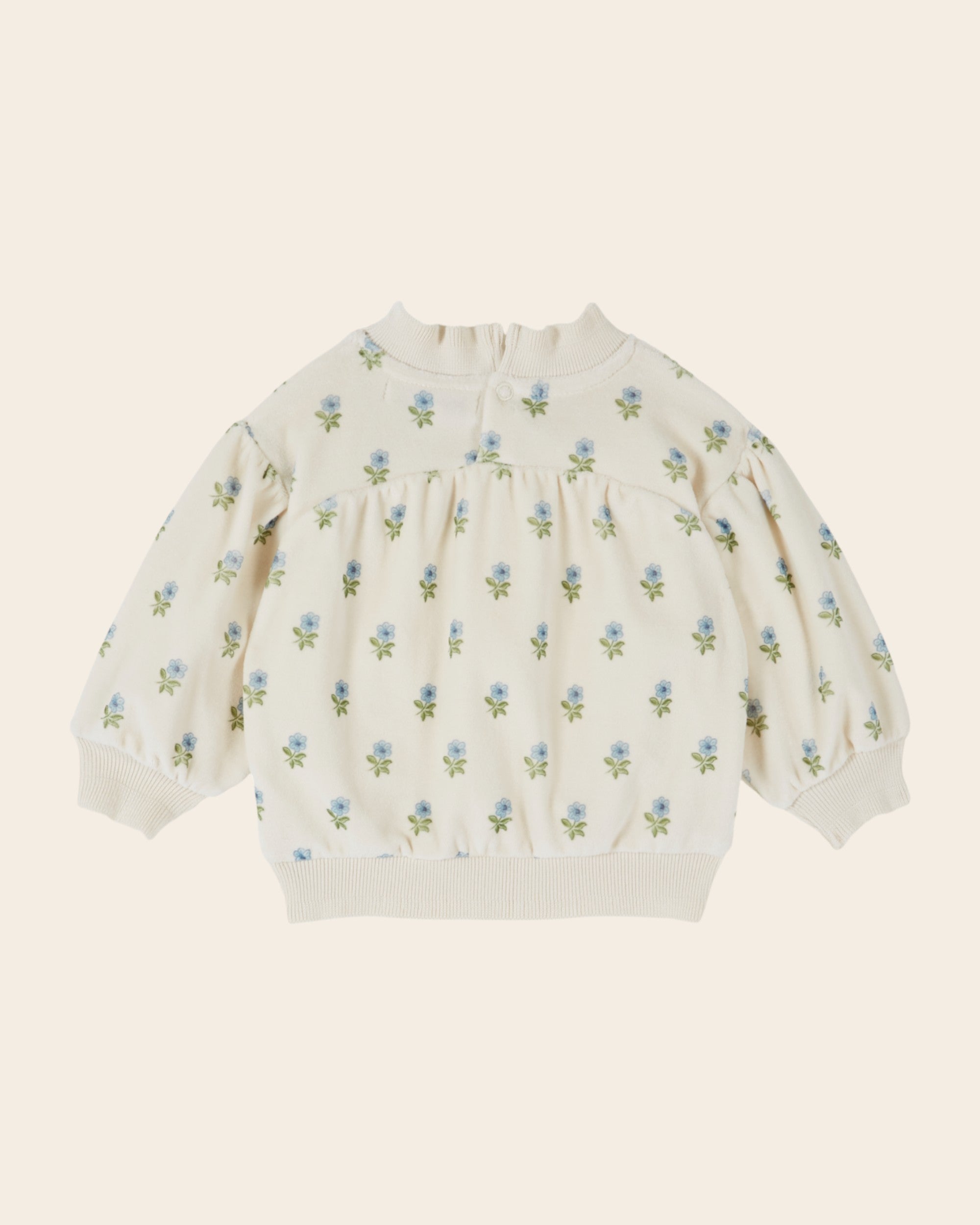Emile et Ida Scarlet Floral Velvet Sweatshirt