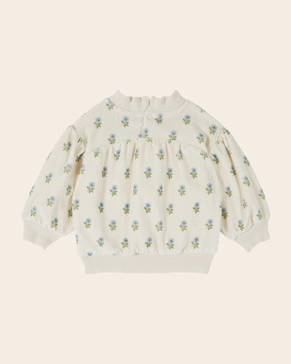 Emile et Ida Scarlet Floral Velvet Sweatshirt