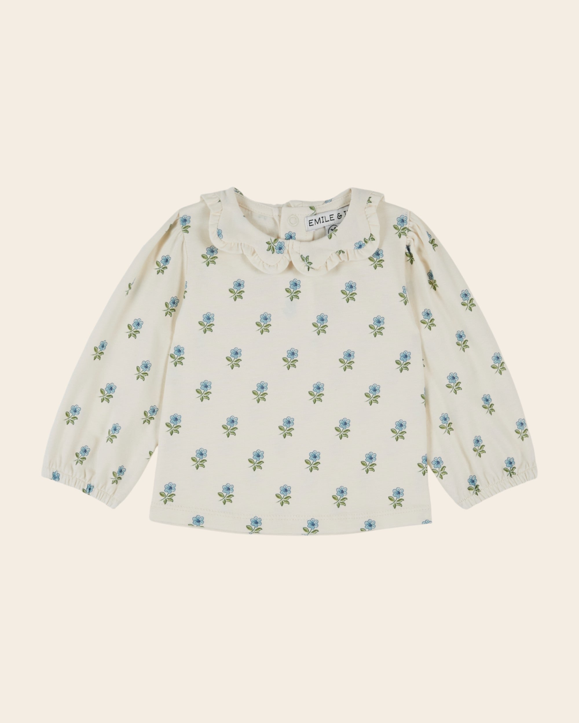 Emile et Ida Scarlet Floral Jersey Blouse