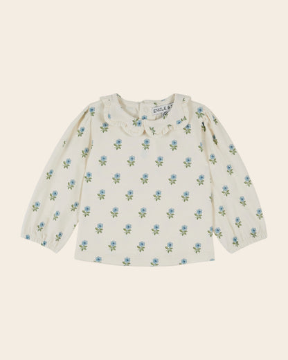 Emile et Ida Scarlet Floral Jersey Blouse