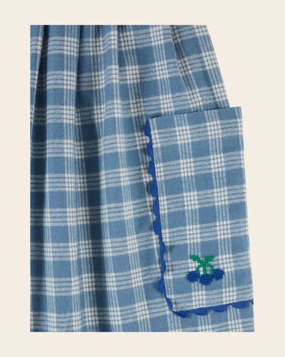 Emile et Ida Celestine Check Embroidered Pocket Pants