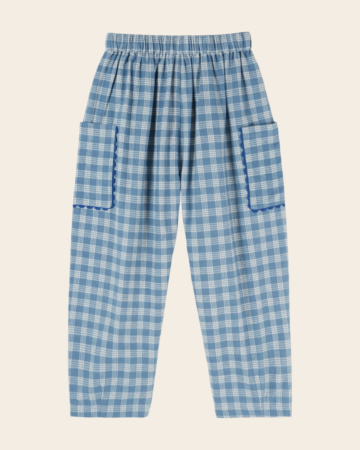 Emile et Ida Celestine Check Embroidered Pocket Pants
