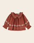 Emile et Ida Acajou embroidered ruffle collar blouse