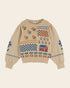 Emile et Ida Maison Graphic Intarsia Sweater - Beige