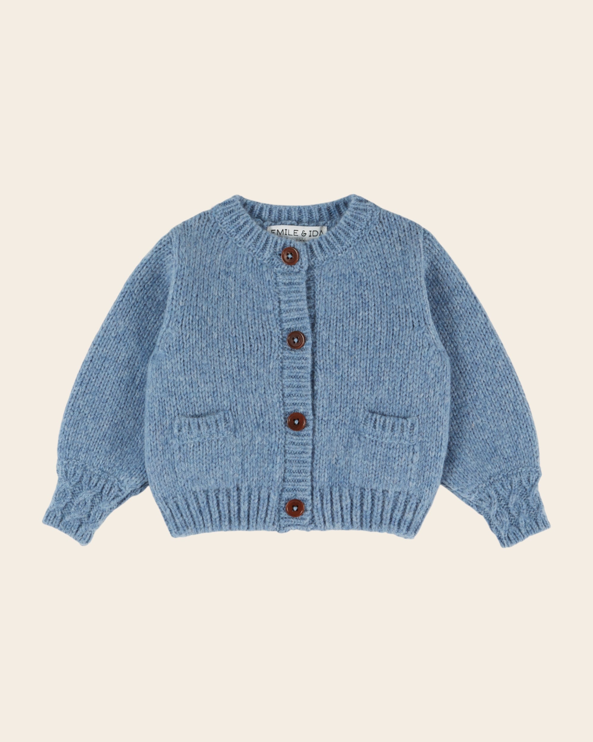 Emile et Ida Blue Soft Knit Cardigan