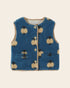 Emile et Ida Blue Sheep Teddy Fleece Vest
