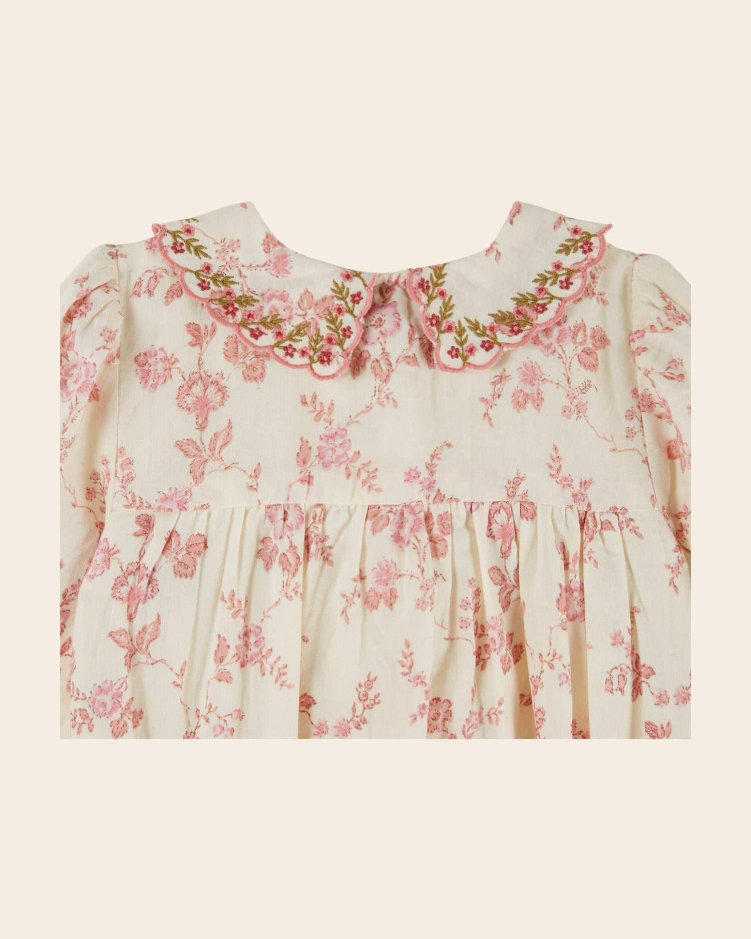 Emile et Ida Rosalie Floral Smocked Baby Romper