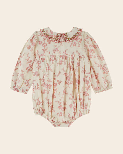 Emile et Ida Rosalie Floral Smocked Baby Romper