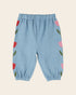 Emile et Ida Light Blue Denim Embroidered Tulip Baby Pants