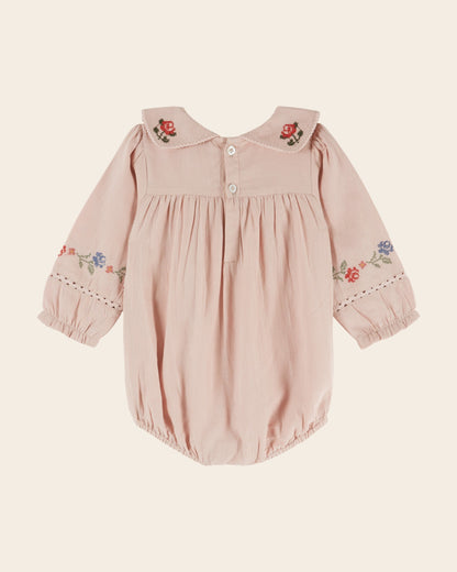 Emile et Ida Rose Cross-Stitch Baby Romper