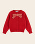 Emile et Ida Mars Red Bow Mohair Blend Cardigan