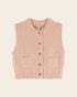 Emile et Ida Pastel Pink Sleeveless Cardigan