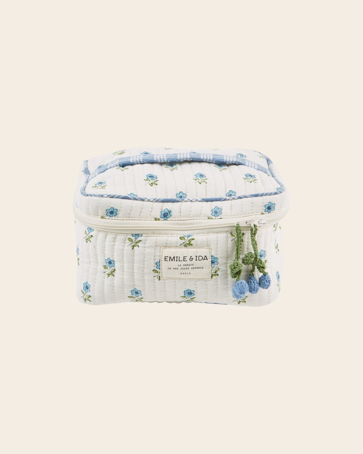 Emile et Ida Scarlet floral vanity case