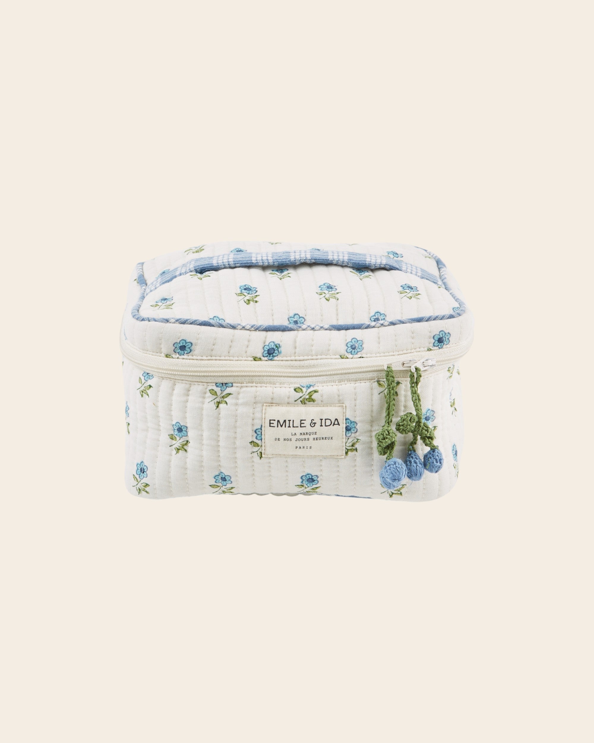 Emile et Ida Scarlet floral vanity case