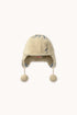 Tinycottons Horses Sherpa Earflap Beanie - Vanilla in Vanilla