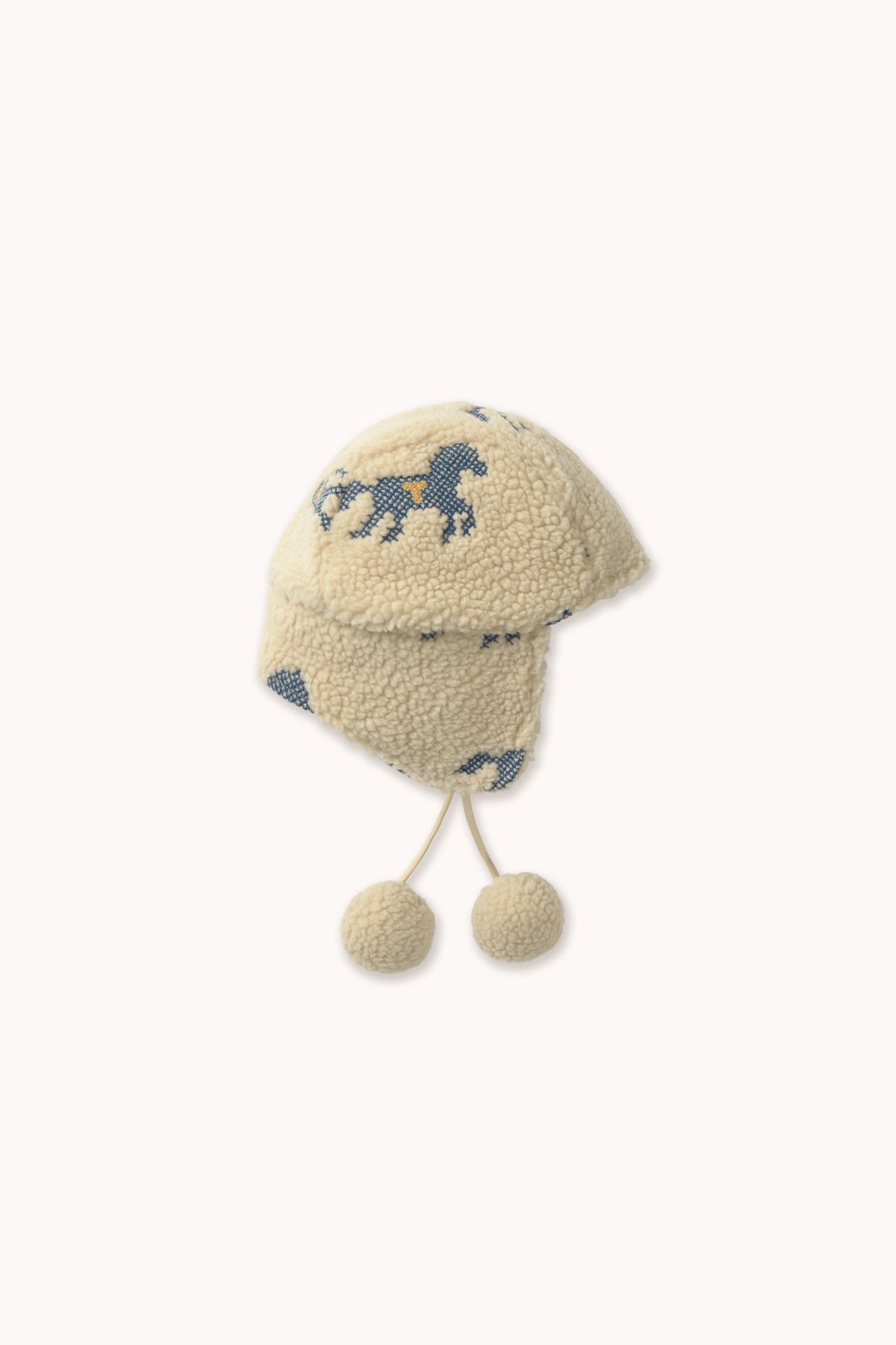 Tinycottons Horses Sherpa Earflap Beanie - Vanilla product image 3