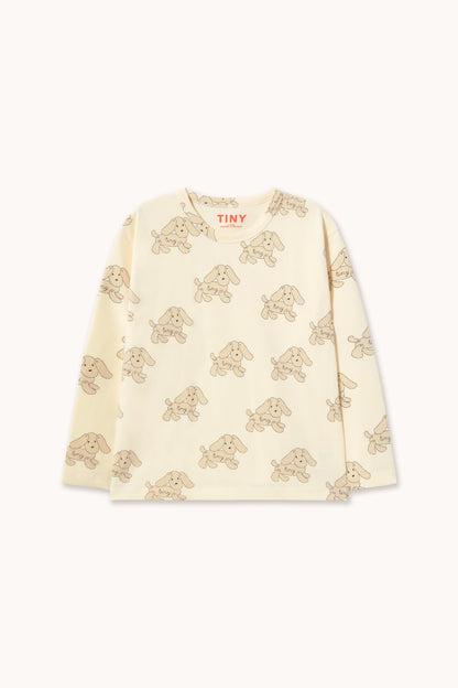 Tinycottons Dogs Tee - Vanilla in Vanilla