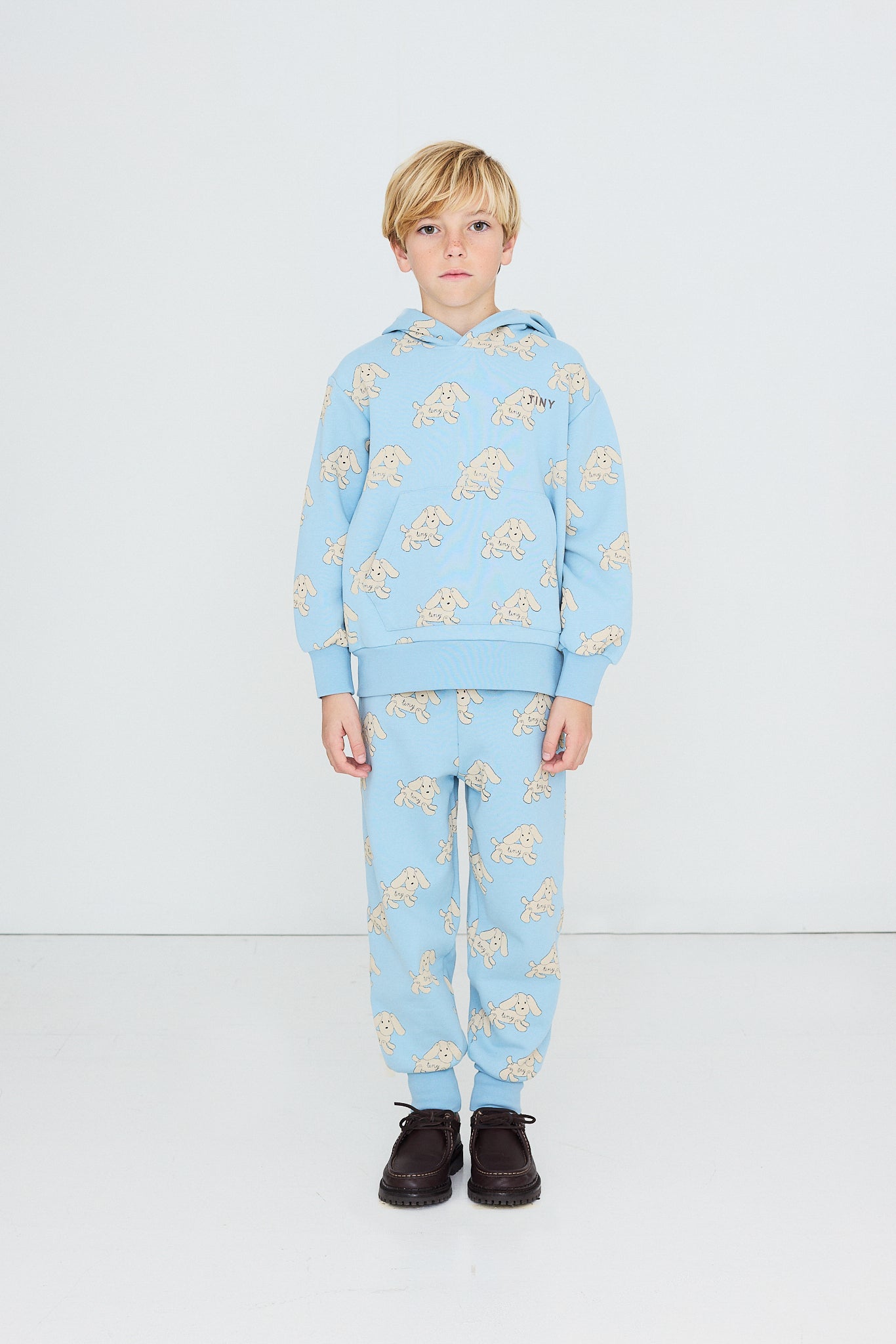 Tinycottons Dogs Hoodie - Denim Blue