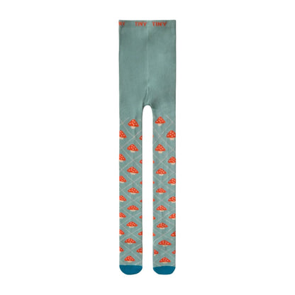 Tinycottons Mushrooms Tights in Teal