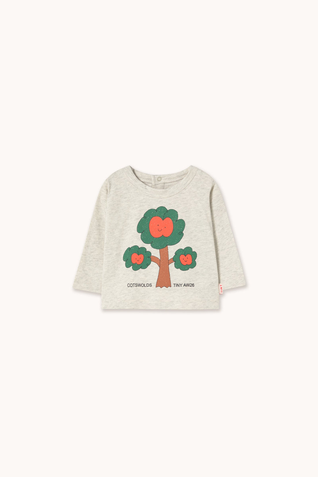 Tinycottons Tree Graphic Baby Tee - Cream Heather in Cream Heather
