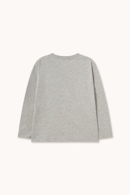 Tinycottons Two Dogs Graphic Sleeve Tee - Medium Grey Heather product image 2
