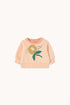 Tinycottons Tiny Daisy Graphic Baby Sweatshirt - Dark Nude in Dark Nude