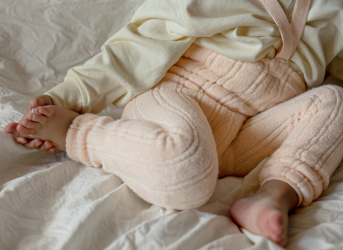 Silly Silas Granny Teddy Silky Peach Footless — official lifestyle view 2