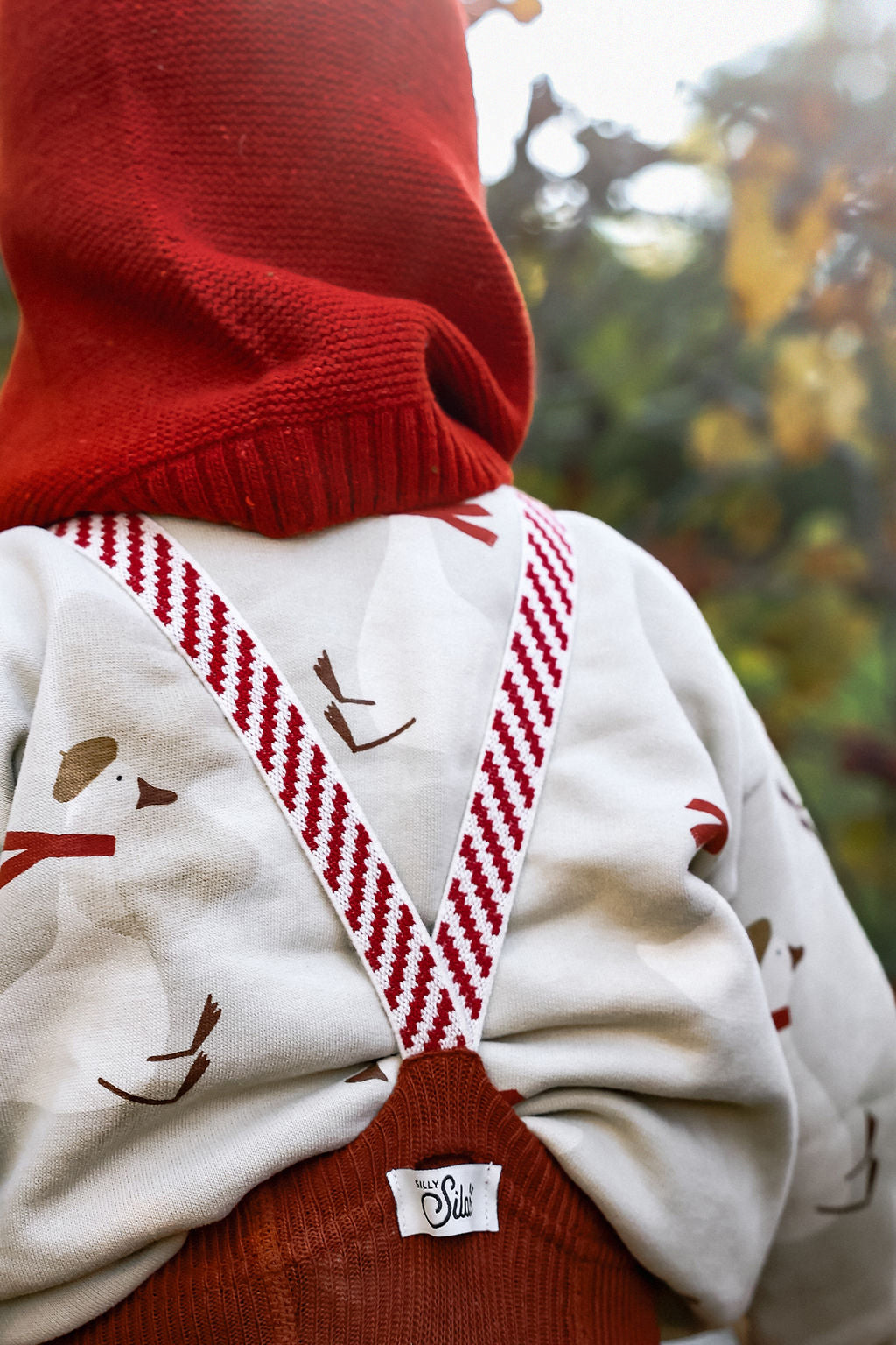 Silly Silas Footless Cinnamon Christmas Patterned — official lifestyle view 3
