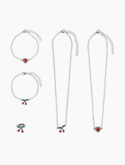 Konges Sløjd All I Wish For Jewelry Set in Pink alternate detail
