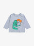 Bobo Choses Hug Hairy Monster T-Shirt - Light Blue - Bobo Choses front view