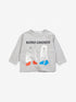 Bobo Choses Booty Ghosts T-Shirt - Light Heather Grey - Bobo Choses front view