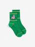 Bobo Choses Long Puff Short Socks - Green - Bobo Choses front view