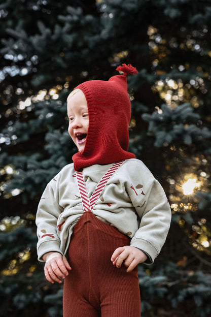 Silly Silas Footless Cinnamon Christmas Patterned — official lifestyle view 1