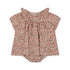 Floral baby romper on a white background