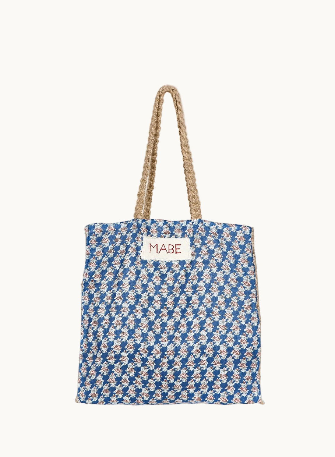 M.A.B.E Blockprint &amp; Jute Tote