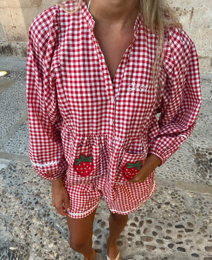 Sissel Edelbo Bobbie Top - Red Checks
