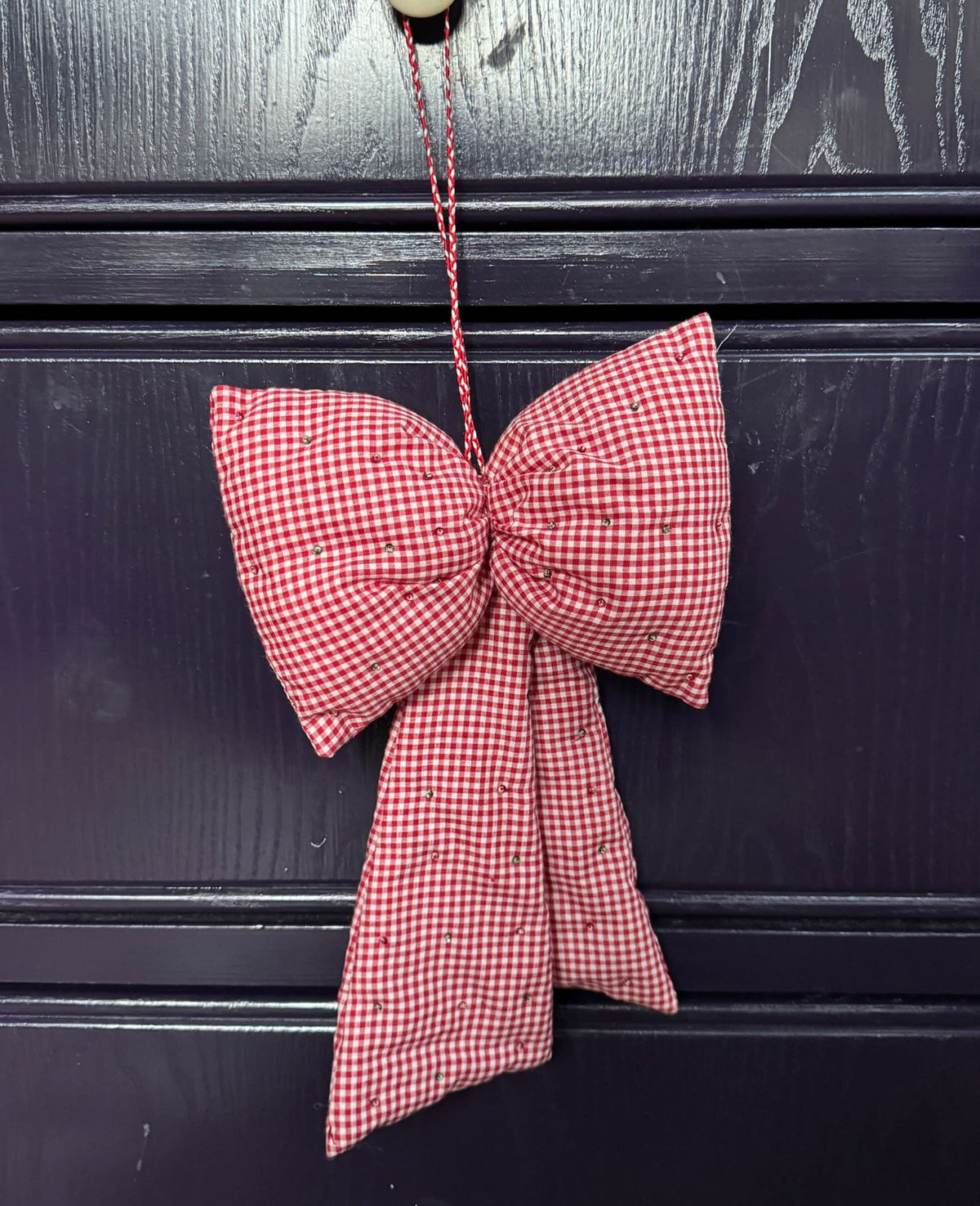 Sissel Edelbo Bow Decoration in Gingham Checks