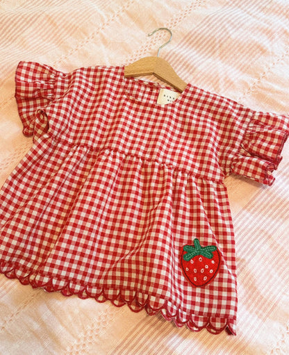 Sissel Edelbo Charlene Mini Top - Red Checks