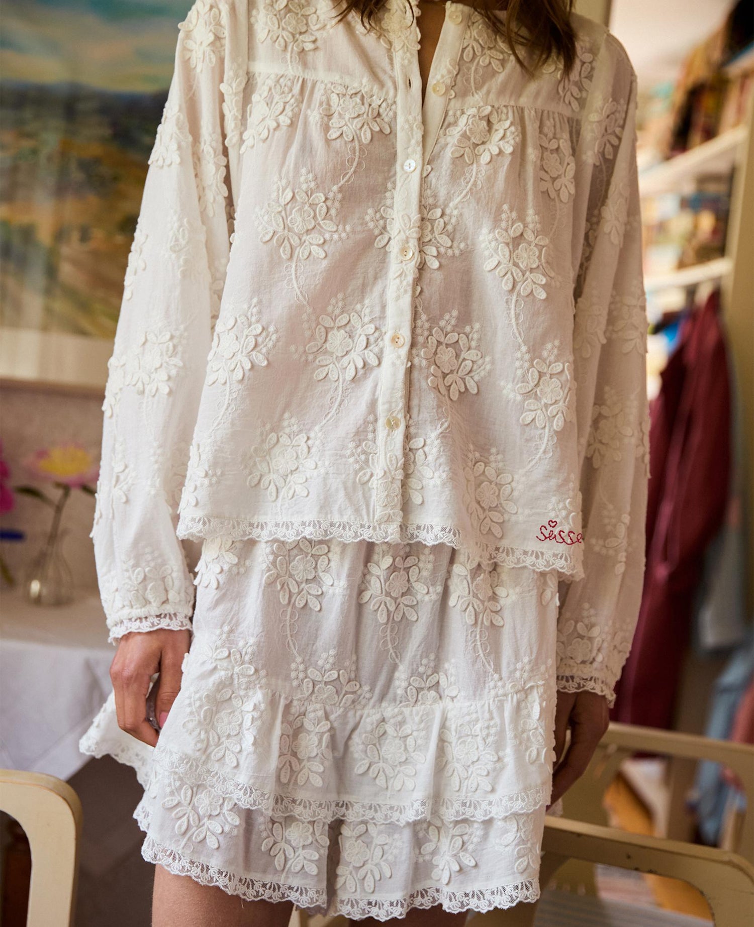 Coming Soon-Sisse Edelbo Delphine Top - Off White