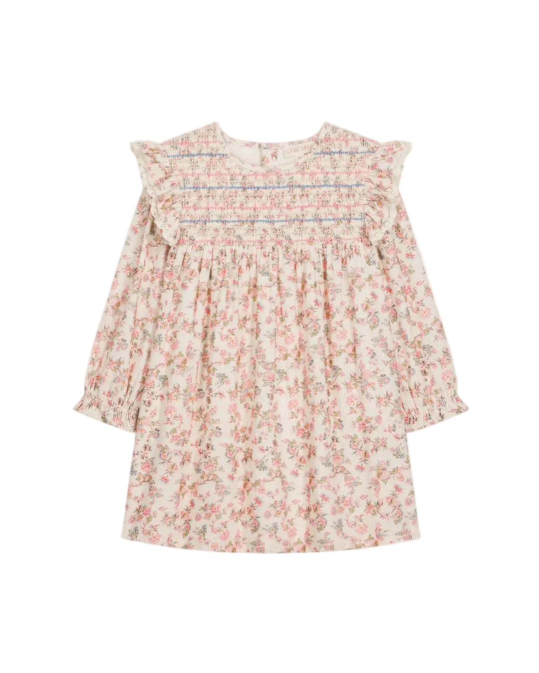 [Drop 2] Louise Misha Saralou Smocked Dress – Cream Carnation Vale